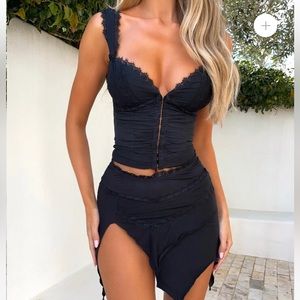 Outcast Clothing | Evalyn Skirt Set in Black